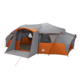 Family Tent with Rainfly Water-resistant tunnel Grey and Orange 42017465