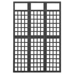 3-Panel Room Divider/Trellis Solid Fir Wood Black 121x180 cm 316482