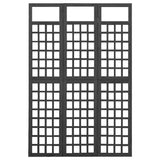 3-Panel Room Divider/Trellis Solid Fir Wood Black 121x180 cm 316482
