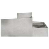 Garden Planter Silver 100 x 100 x 50 cm Stainless Steel 873589