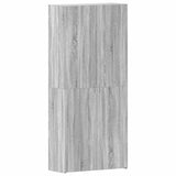 Shoe Cabinet with Shelf Grey 80 x 35.5 x 180 cm Engineered wood 3333841