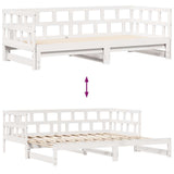 Daybed with Trundle and Drawers without Mattress White 90x200 cm 3302202