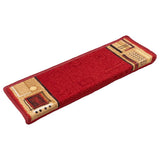 Stair Mats Self-adhesive 15 pcs 65x21x4 cm Red 326206