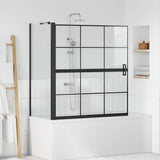 Bath Shower Screen Black and Transparent 116 x 68 x 128 cm 42018555