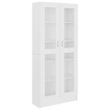 Vitrine Cabinet White 82.5x30.5x185 cm Engineered Wood 802768