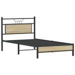 Bed Frame without Mattress Sonoma Oak 100x200 cm Engineered Wood 4106939