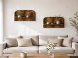 Wall Shelf 2 pcs Smoked Oak 60 x 13.5 x 37.5 cm Engineered Wood 8014946
