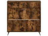 Shoe Cabinet BREDA 78 x 24 x 103 cm Engineered Wood Smoked Oak 897540
