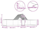 Chicken Coop 6x2x2 m Galvanised Steel 144562