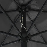 Garden Parasol with Aluminium Pole 270x246 cm Anthracite 47346
