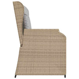 Garden Bench Beige Poly Rattan 3394452