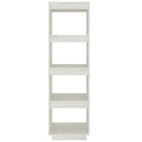 Book Cabinet/Room Divider White 40x35x135 cm Solid Pinewood 810850