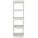 Book Cabinet/Room Divider White 40x35x135 cm Solid Pinewood 810850