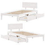 Bed Frame with Drawers without Mattress White 90x200 cm 3301979
