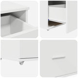 Desk with Drawer White 131.5 x 50 x 106.5 cm Engineered Wood 3337265