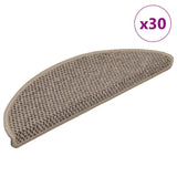 Stair Mats Self-adhesive Sisal-Look 30 pcs 56x17x3 cm Dark Beige 3365866
