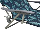 Outdoor Sunbed Leaf print Steel frame One size Foldable 310338