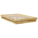 Bed Frame without Mattress 120x200 cm Solid Wood Oak 3315734