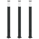 Bollard Lights with Sensor&Outlet 3 pcs 110 cm Black IP44 4006094