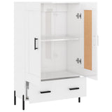Highboard High Gloss White 69.5x31x115 cm Engineered Wood 830334