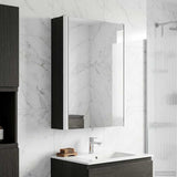 Bathroom Mirror Cabinet Black Oak 33 x 11.5 x 50 cm 889216