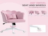 Velvet-Feel Petal Back Office Chair - Pink T3398P344755