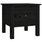 Side Tables 2 pcs Black 40x40x39 cm Solid Wood Pine 813793