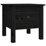 Side Tables 2 pcs Black 40x40x39 cm Solid Wood Pine 813793