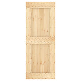 Sliding Door with Hardware Set 80x210 cm Solid Wood Pine 3203186