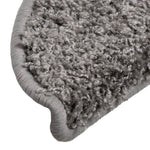 Stair Mats 10 pcs 56x17x3 cm Grey Half Round 149783