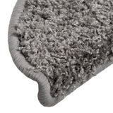 Stair Mats 10 pcs 56x17x3 cm Grey Half Round 149783
