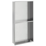 Shower Niche Brushed Silver 32x62x9 cm Stainless Steel 4005132