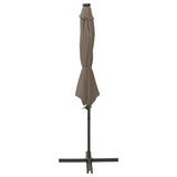Cantilever Garden Parasol Taupe Polyester, Aluminium 312339