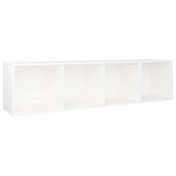 Book Cabinet/TV Cabinet White 36x30x143 cm Engineered Wood 800144