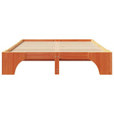 Bed Frame Wax Brown 160 x 200 cm Solid Pine Wood 872940