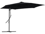 3 Solar LED Cantilever Parasol - Black T3398P319943