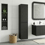 Wall-mounted Bathroom Cabinet Black 33 x 34.5 x 160 cm 890513