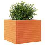 Garden Planter Wax Brown 60x60x46 cm Solid Wood Pine 3282411