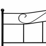 Bed Frame without Mattress Black Metal 180x200 cm 284528