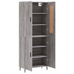 Highboard Grey Sonoma 69.5x34x180 cm Engineered Wood 3199575