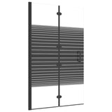 Folding Shower Enclosure ESG 80x140 cm Black 150740