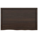 Bathroom Countertop Dark Brown 100x60x cm Treated Solid Wood 3156231