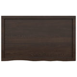 Bathroom Countertop Dark Brown 100x60x cm Treated Solid Wood 3156231