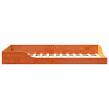 Bed Frame Wax Brown 90 x 190 cm Solid Pine Wood 873396