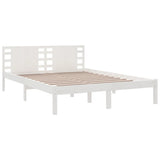 Bed Frame without Mattress White 120x200 cm Solid Wood Pine 3104214