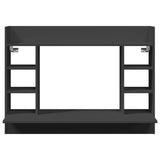 Wall-Mounted Desk Black 105x48x75 cm Engineered Wood 847969