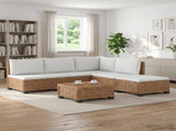 6 pcs Rattan Lounge Set with Cushions GENDT Natural Rattan 3429870