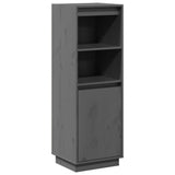 Highboard Grey 37x34x110 cm Solid Wood Pine 813517