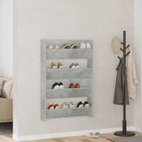 Wall Shoe Cabinets 2 pcs Concrete Grey 80x18x60 cm Engineered Wood 806750