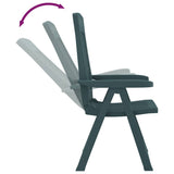 Garden Reclining Chair Set of 2 Green Polypropylene Medium 364711